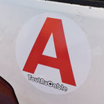 Sticker "A" jeune conducteur en mode ToutAuCable