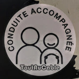 Sticker "Conduite Accompagnée" en mode ToutAuCable